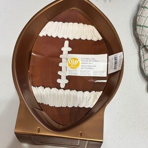 Wilton Metallic Brown Football Cake Pan